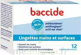 Baccide Lingette Désinfectante Mains & Surface 12 Pochettes à Béziers