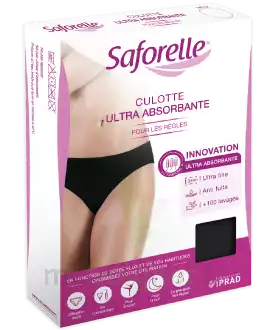 Saforelle Culotte Ultra Absorbante Règles Noire Tm à Béziers